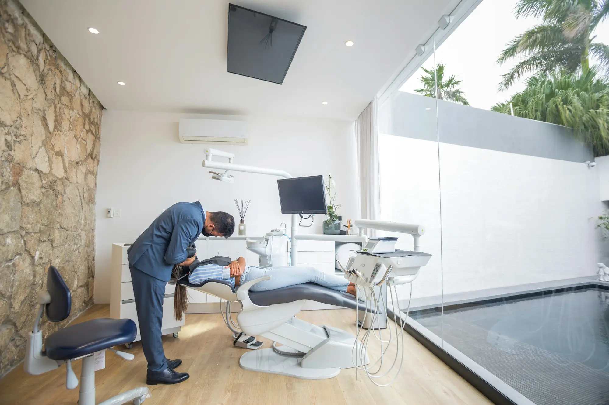 Dental practice surgery chair